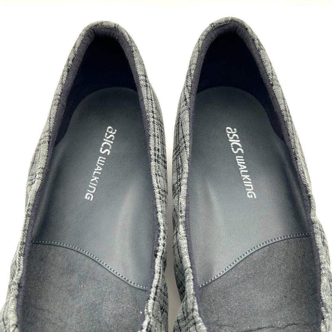 未使用級✨ ASICS WALKING 【25㎝EE】 バレエシューズ グレー