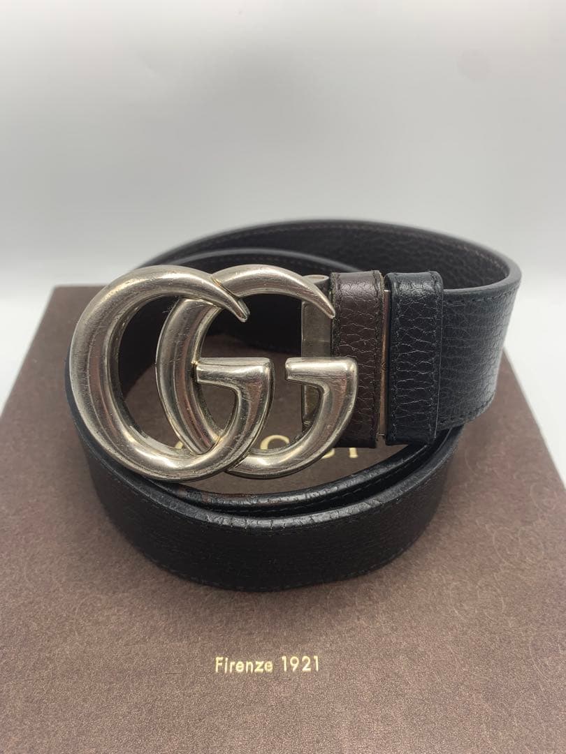 GUCCI グッチ ダブルG リバーシブル スリムベルト