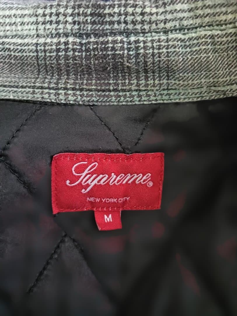 グリーン系チェック柄ネルシャツ