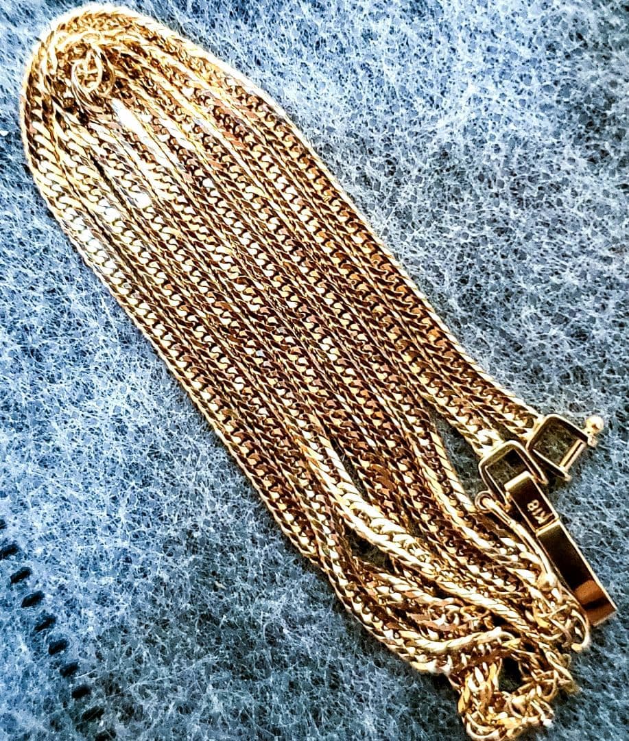 【18金12面トリプル❇ 新品❇】約7,8g✴喜平ネックレス50cm❕証明書付