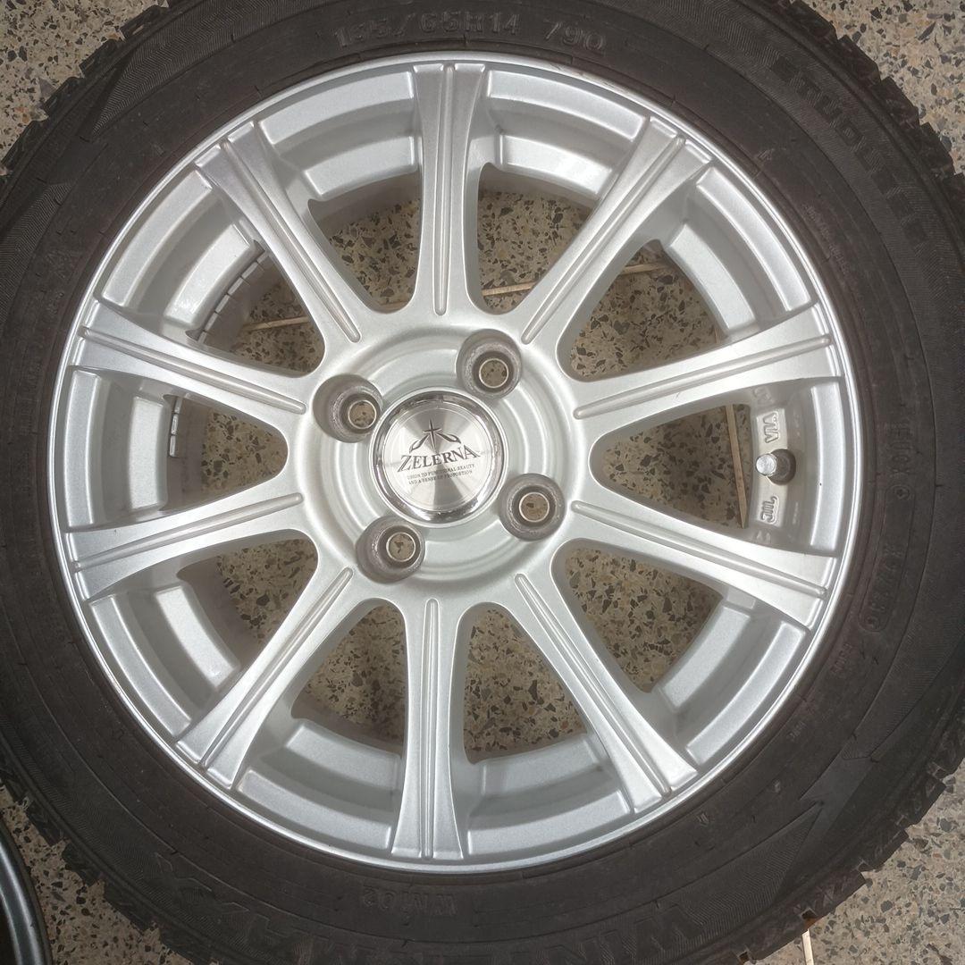 165/65R14 ダンロップ WM02 2023年 スタッドレス＆アルミ 4本