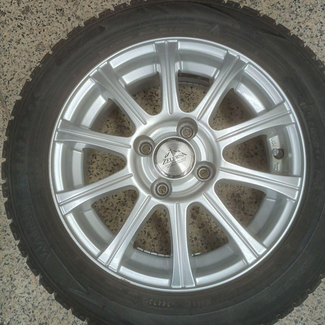 165/65R14 ダンロップ WM02 2023年 スタッドレス＆アルミ 4本