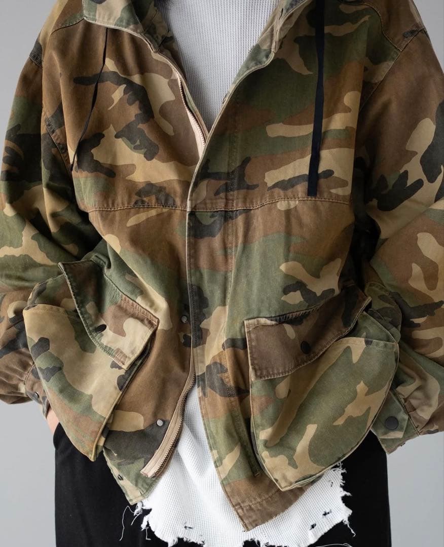 新品ancellm camo zip up hoodie サイズ1 アンセルム