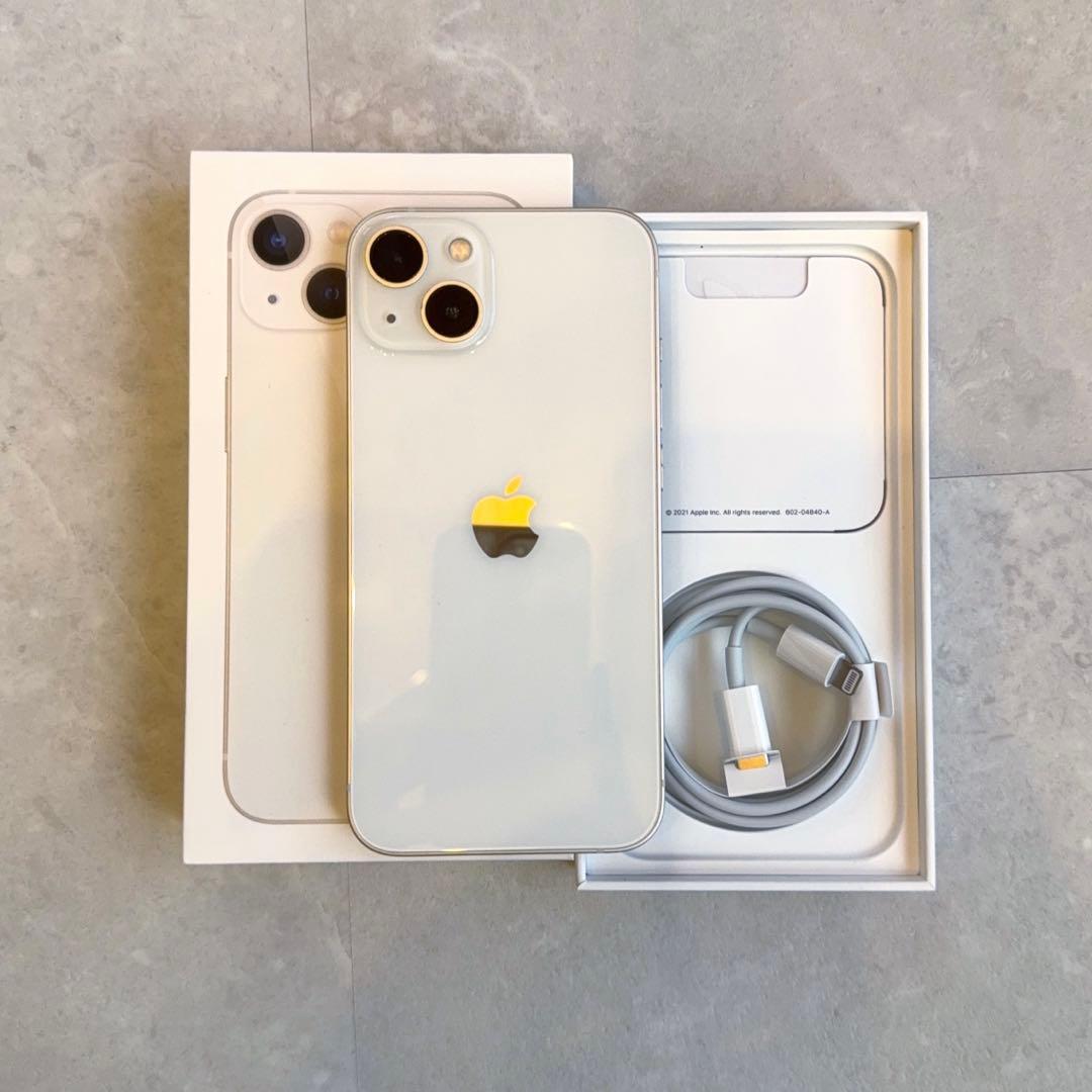 【美品】iPhone13 本体（箱付き） 128GB ホワイト