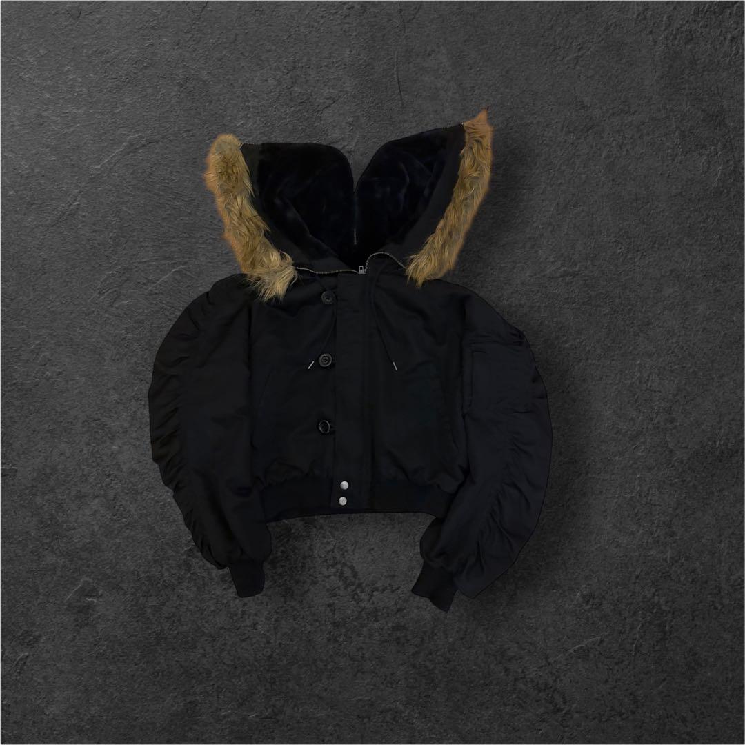 y2k archive ボンバー　フライトジャケット　ファー付　短丈　N-2B