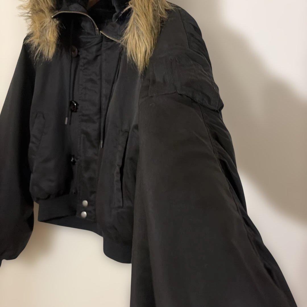 y2k archive ボンバー　フライトジャケット　ファー付　短丈　N-2B