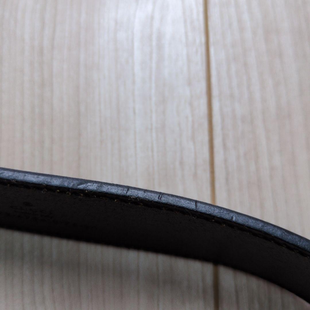 GUCCI ブラックレザー ベルト 132172-479610-75330