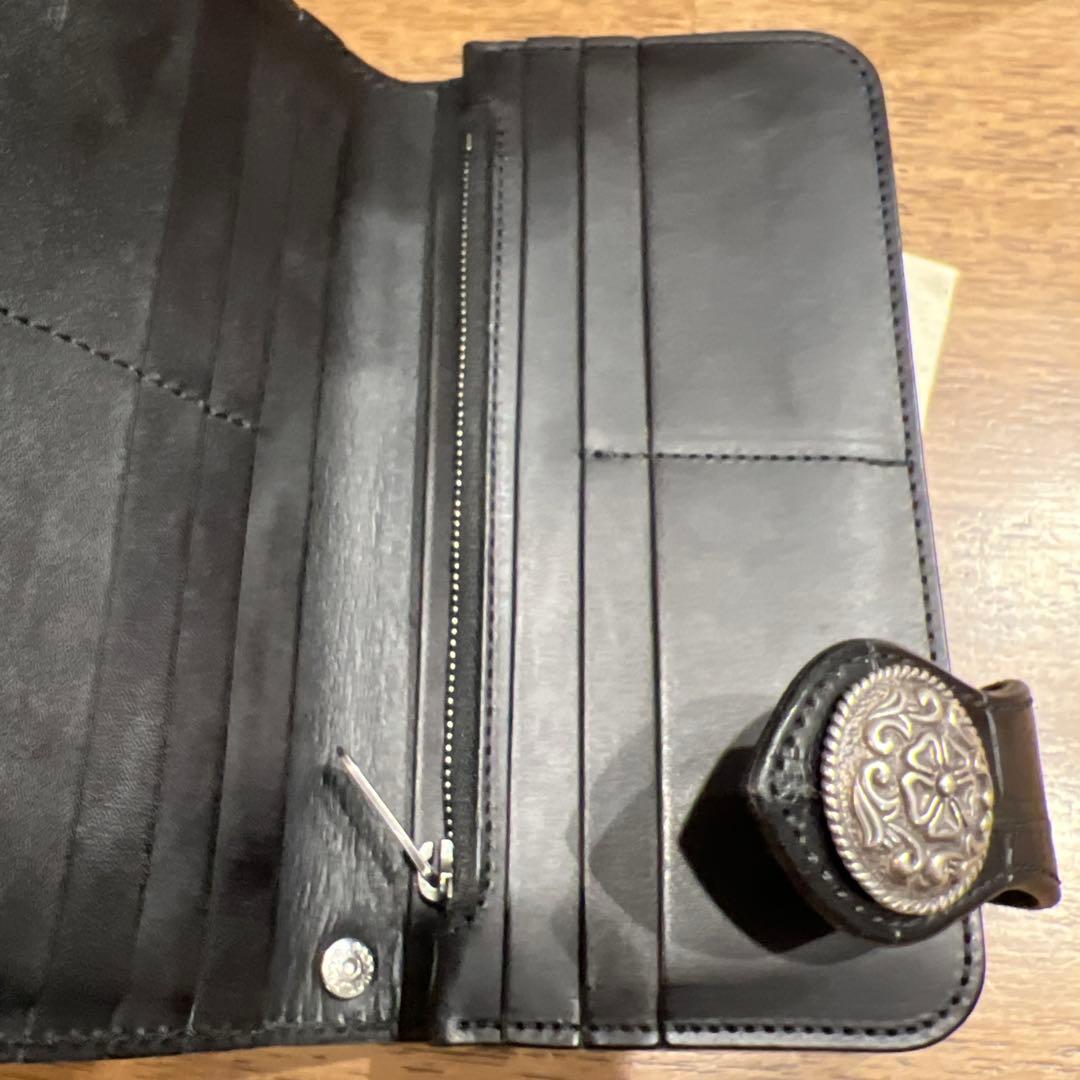 だいすけfunny製 長財布　ライダースウォレット　クロコダイル　未使用