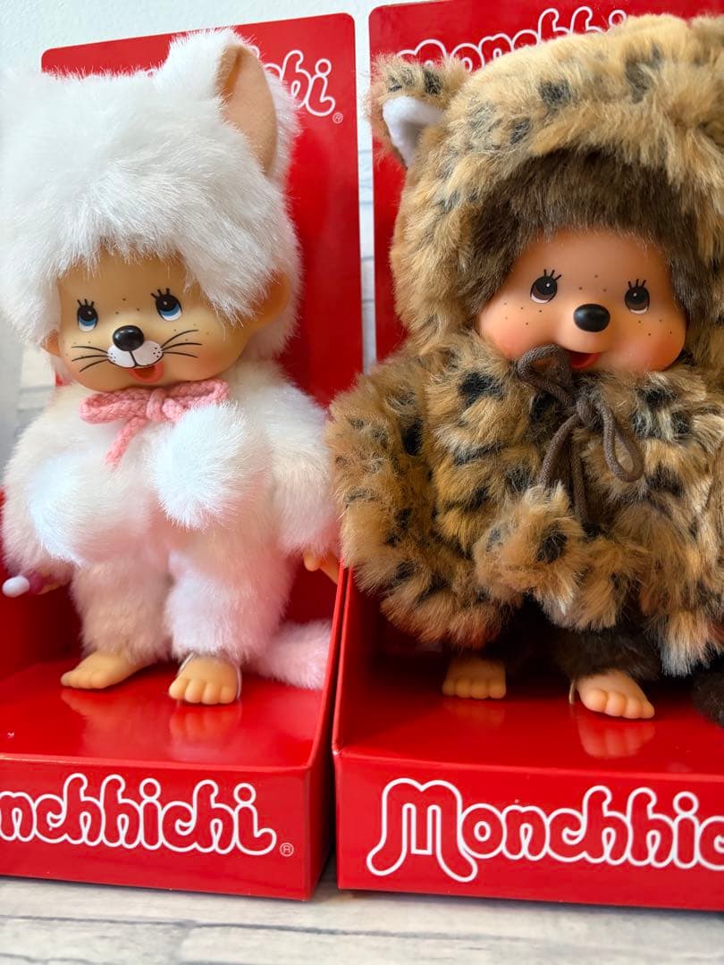 【海外限定】モンチッチ　レオパード　ネコ　セット