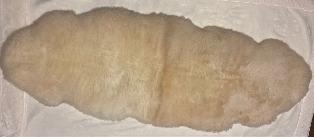 ニチロムートン　ムートンラグ　ニチロ　NICHIRO 羊毛　アイボリー