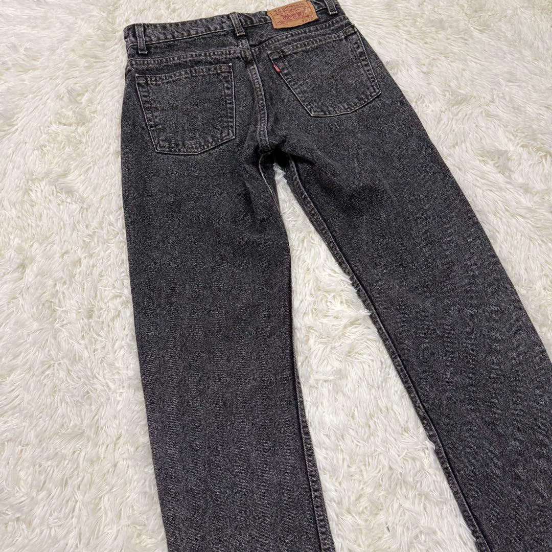 USA製✨リーバイス 505 先染めブラック 赤文字 ハチナナ ナイロンフット