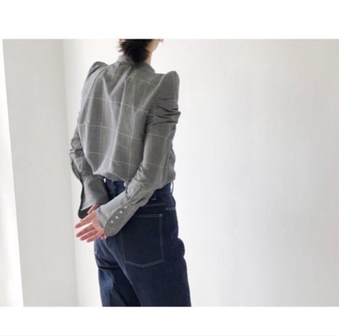 極美品 LUDLOW ラドロー チェック柄 ブラウス リネン