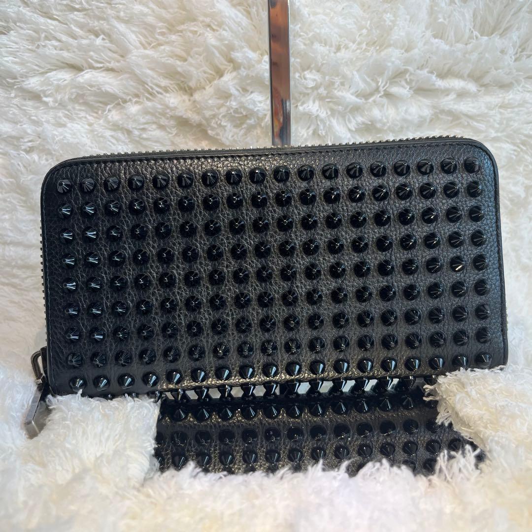 ✨美品✨ ルブタン 長財布　パネトーネ ラウンドジップ　ブラック　レザー