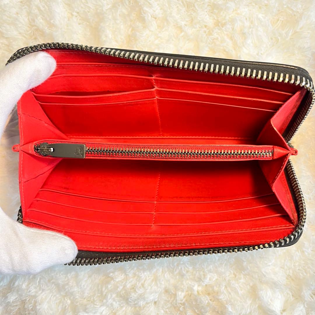 ✨美品✨ ルブタン 長財布　パネトーネ ラウンドジップ　ブラック　レザー