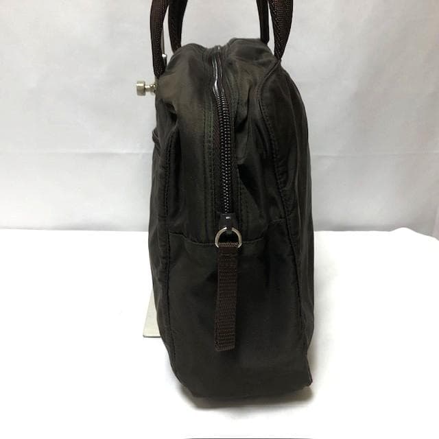 PRADA ナイロン プラダ ナイロンバック ハンドバッグ 三角ロゴ ブラウン