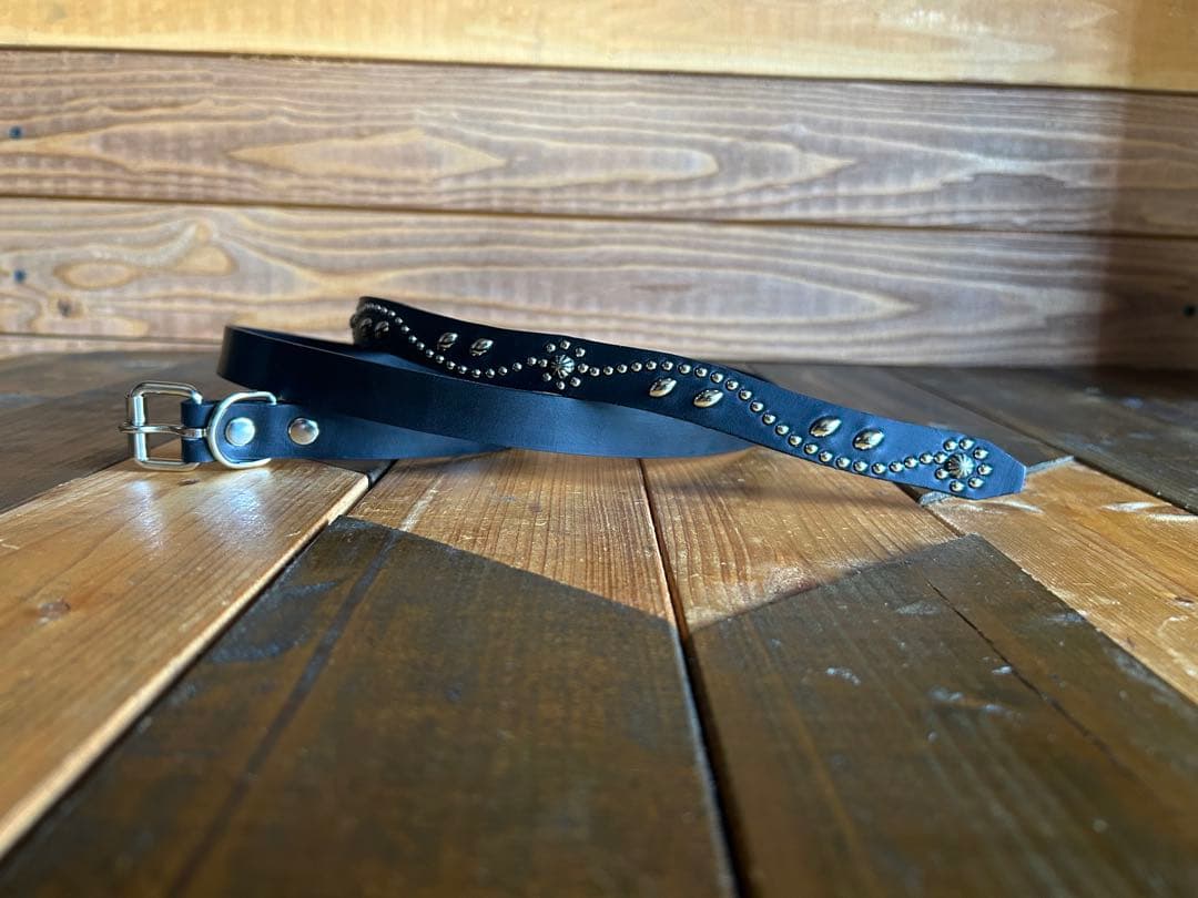 スタッズナローベルト18mm幅ダブルリーフhtcナロー好き