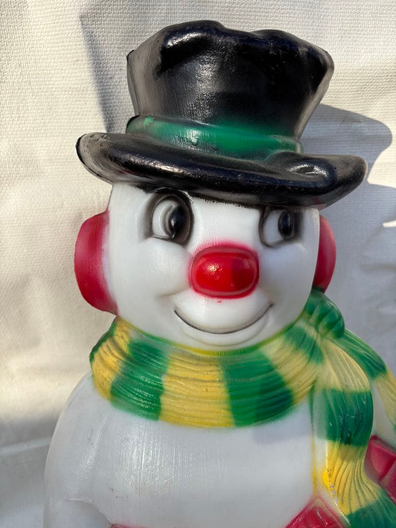 アンティークなクリスマス　ライト　スノーマンブローモールド製　雪だるま70cm