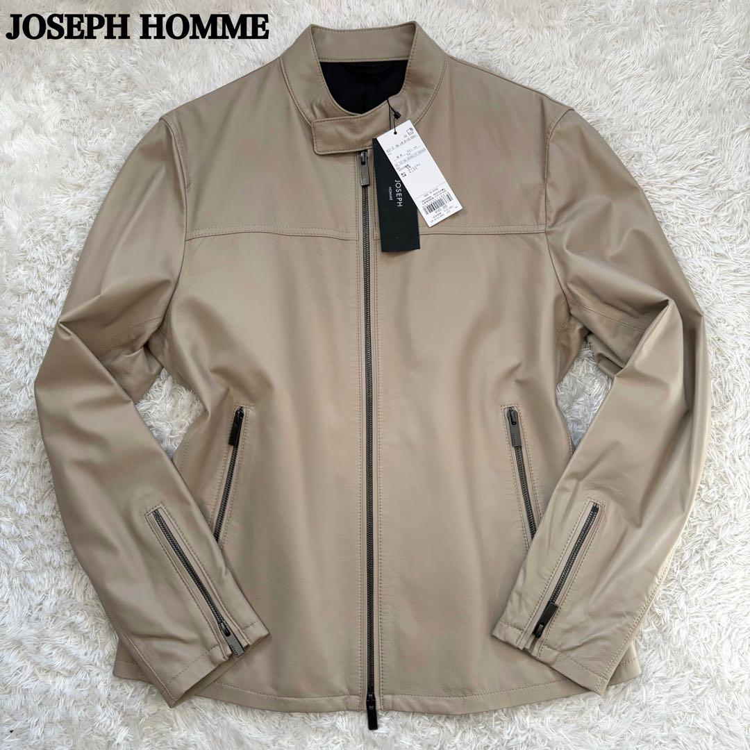 新品　ジョゼフオム　2025年モデル　レザージャケット　ライダースジャケット　L