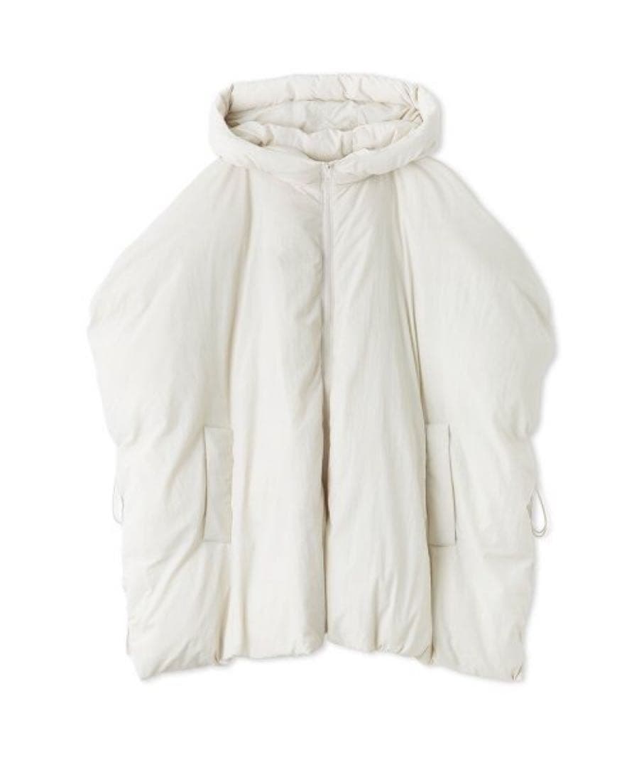 【美品】Mila Owen ダウンベスト ポンチョ　ホワイト　ミラオーウェン