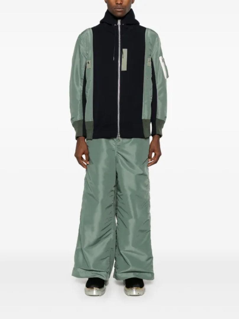 ジャケット・アウター MA-1 Nylon Twill Sleeve Zip-Up Hoodie