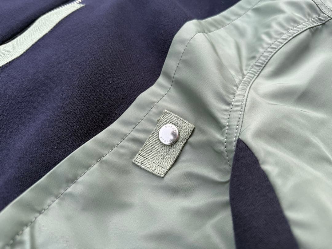 ジャケット・アウター MA-1 Nylon Twill Sleeve Zip-Up Hoodie