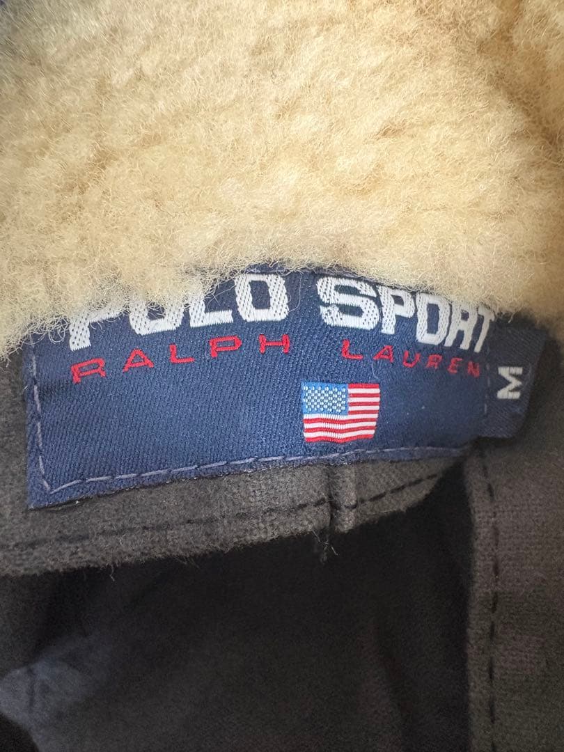 激レア　POLO SPORTS レザーフライトキャップ　Mサイズ　茶芯