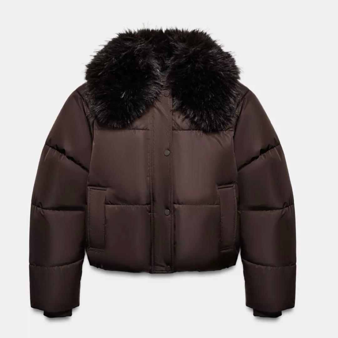 【ダウン】Lサイズ　ZARA ザラ　新品未使用　アウター　フェイクファー