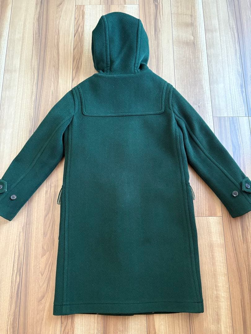 オールドイングランド ダッフルコート ヘリンボーン ダークグリーン　M