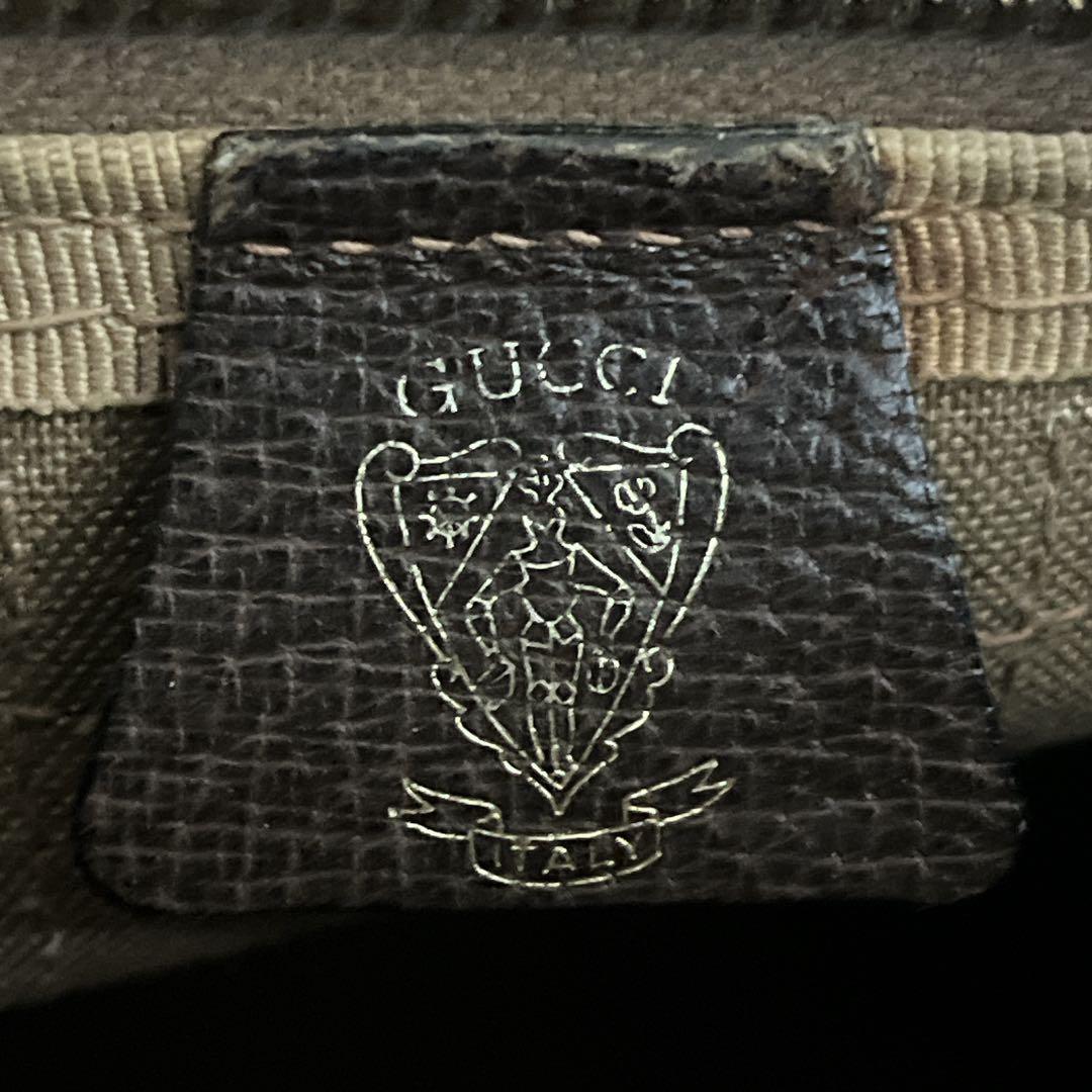 オールドグッチ　シェリーライン　ミニボストン　GGスプリーム　PVC ベージュ