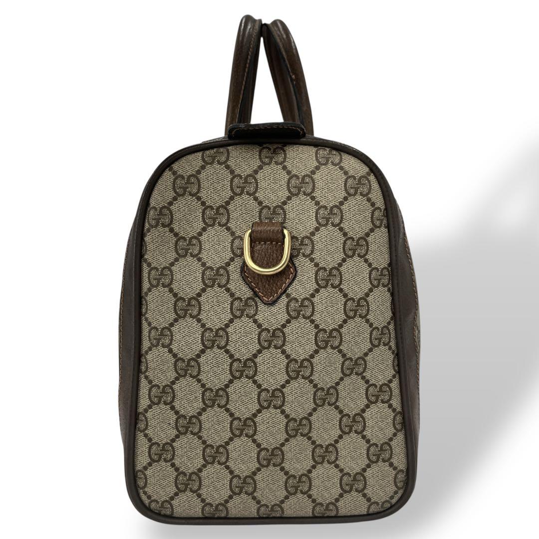 オールドグッチ　シェリーライン　ミニボストン　GGスプリーム　PVC ベージュ