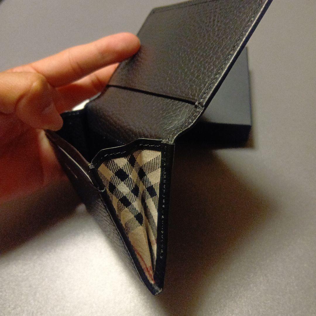 新品未使用！BURBERRY バーバリー 黒 レザー 名刺入れ