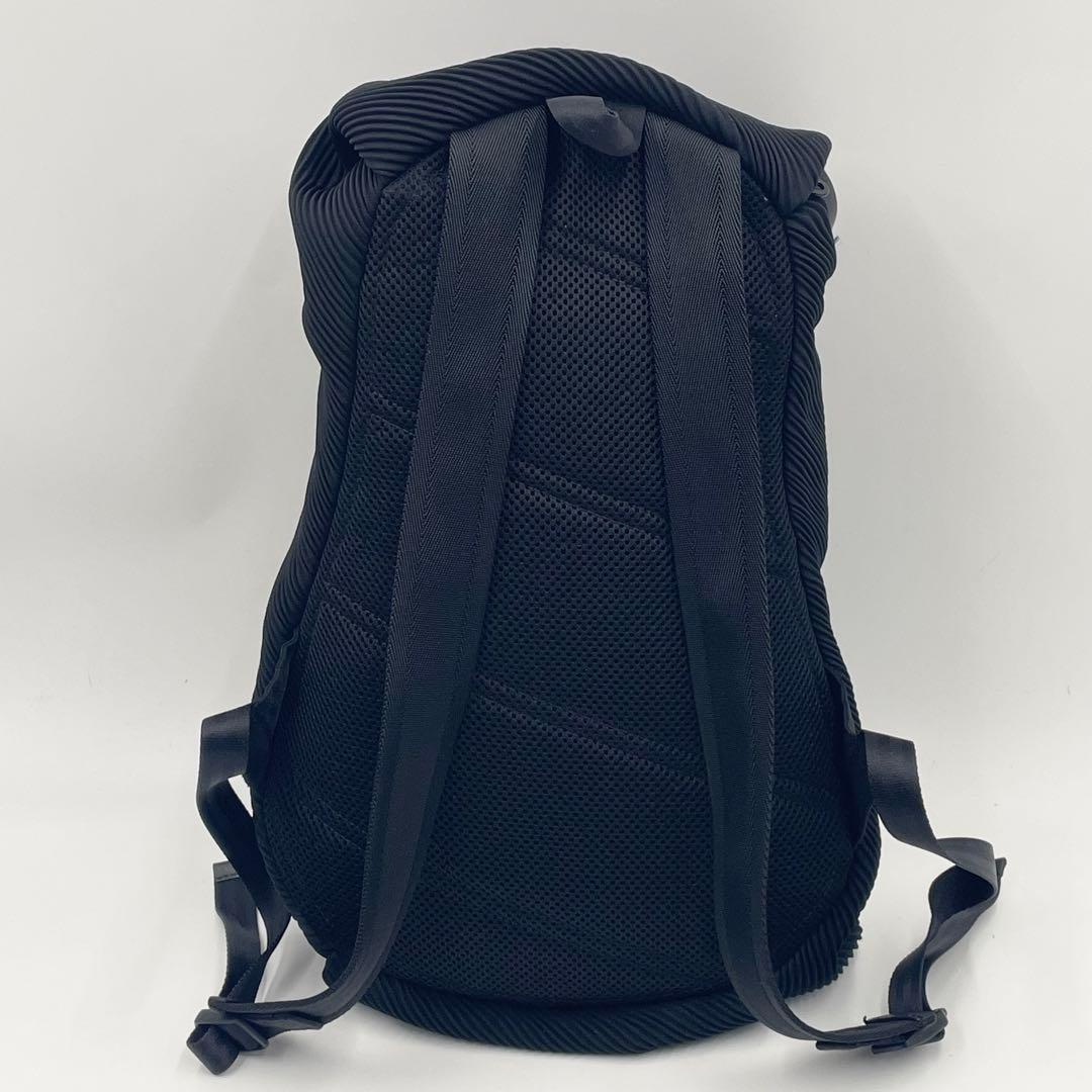 ✨美品✨プリーツプリーズ プリーツ リュック イッセイミヤケ レザー ブラック