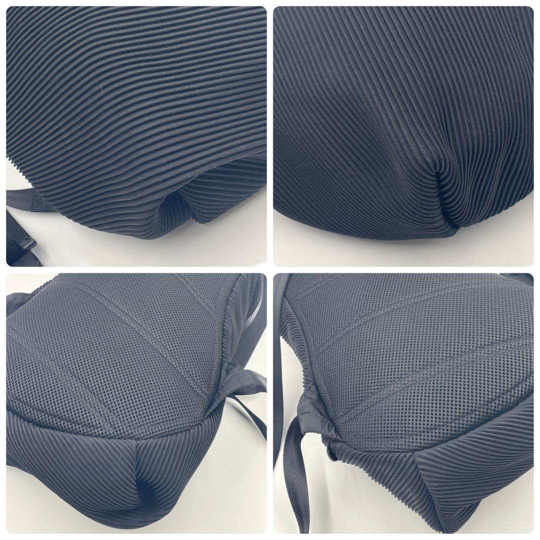 ✨美品✨プリーツプリーズ プリーツ リュック イッセイミヤケ レザー ブラック