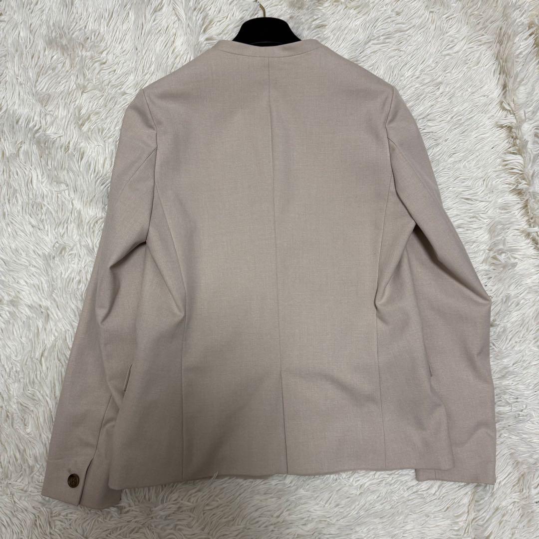 プラステ　スーツセットアップ　ノーカラー　ベージュ　上S下XS
