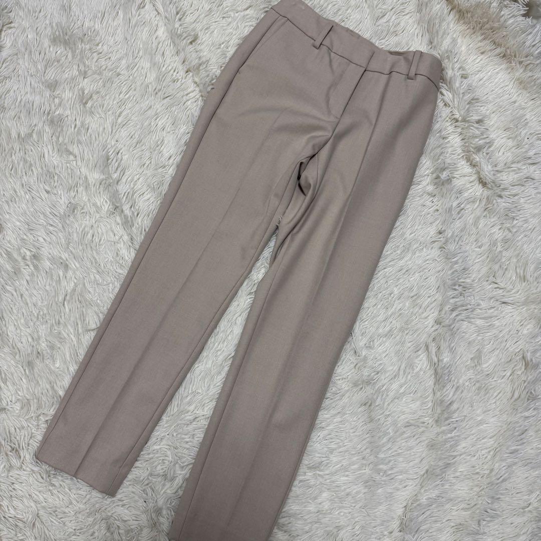 プラステ　スーツセットアップ　ノーカラー　ベージュ　上S下XS