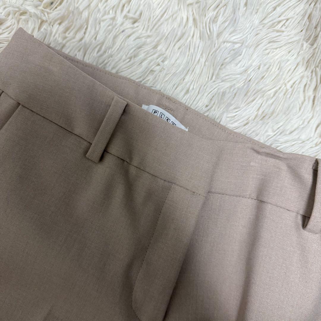 プラステ　スーツセットアップ　ノーカラー　ベージュ　上S下XS