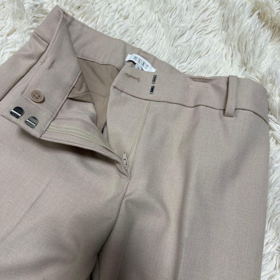 プラステ　スーツセットアップ　ノーカラー　ベージュ　上S下XS