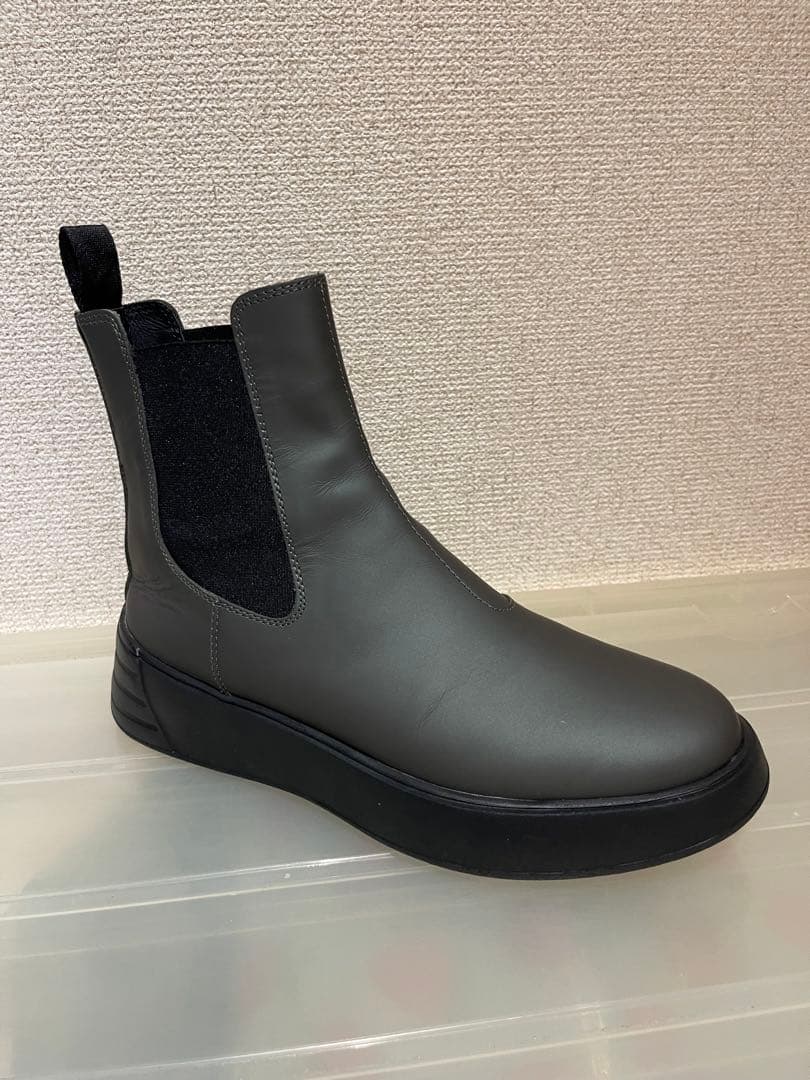 HOGAN レディース オリーブ色(グレー)サイドゴアブーツ