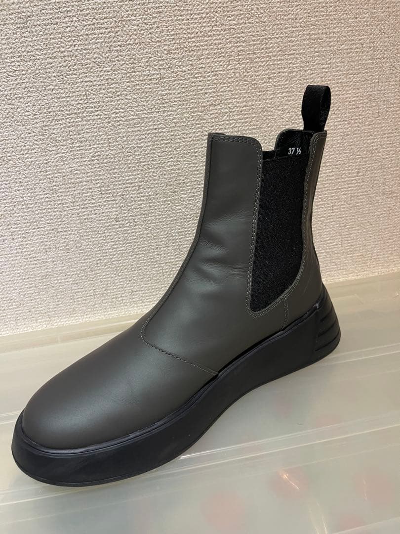 HOGAN レディース オリーブ色(グレー)サイドゴアブーツ