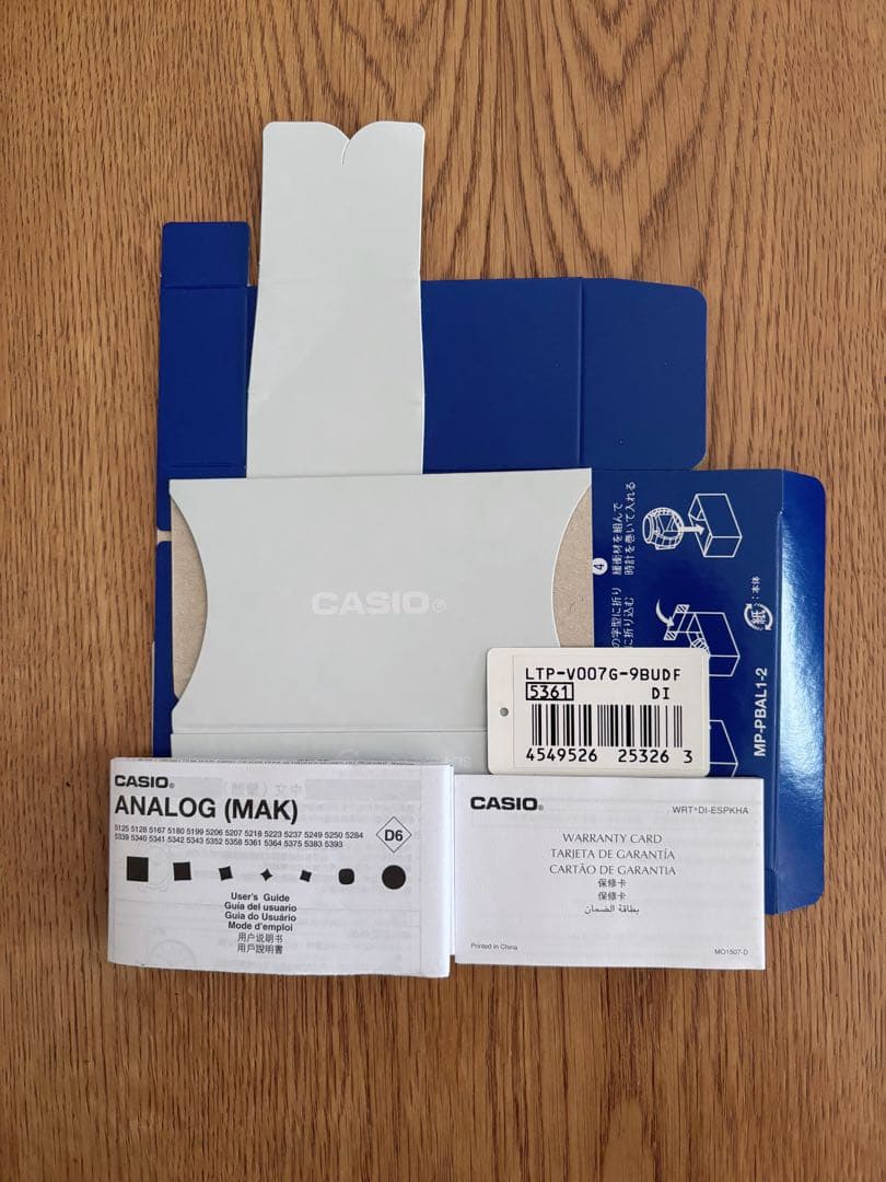 CASIO カシオ LTP-V007G-9B ゴールド 腕時計 試着のみ新品同様