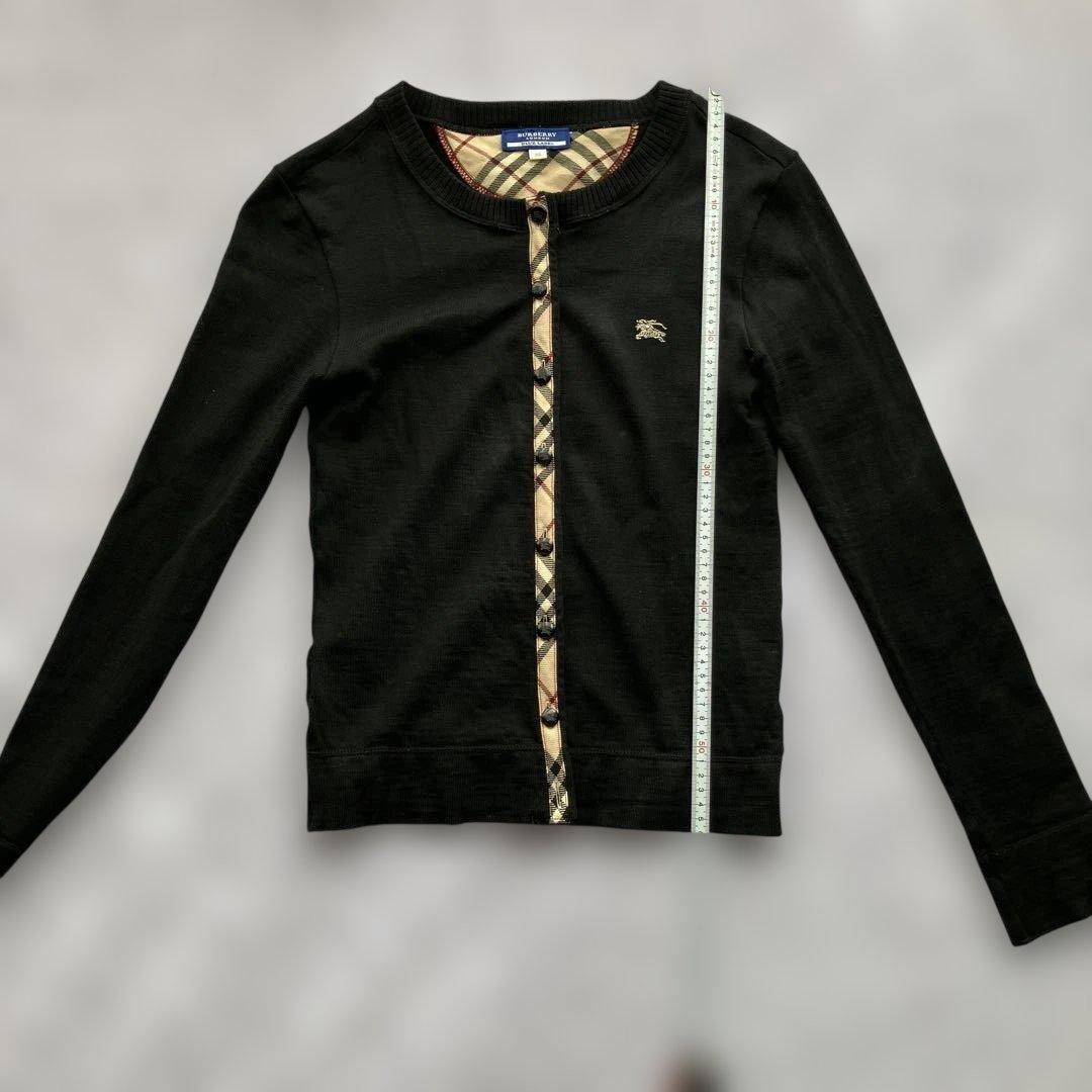 BURBERRY BLUE LABEL ブラックカーディガン 38 ノバチェック