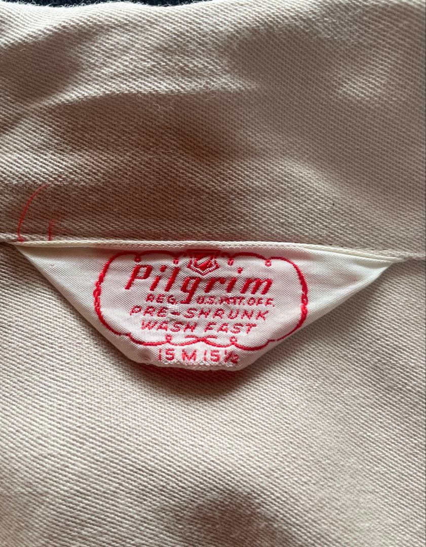 50's PILGRIM サンドベージュ レーヨンシャツ
