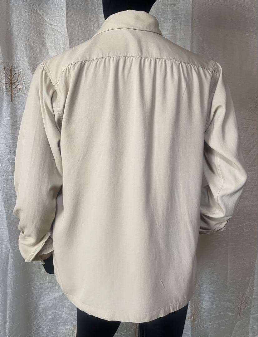 50's PILGRIM サンドベージュ レーヨンシャツ