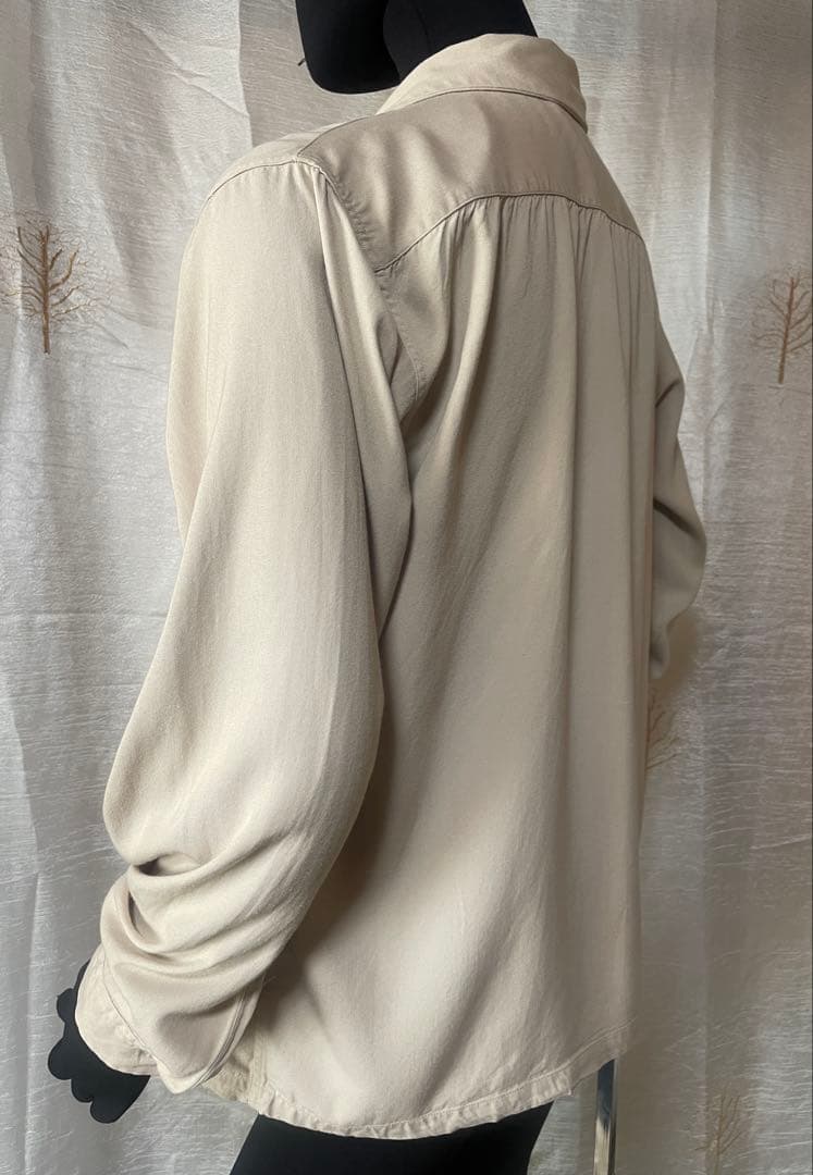 50's PILGRIM サンドベージュ レーヨンシャツ