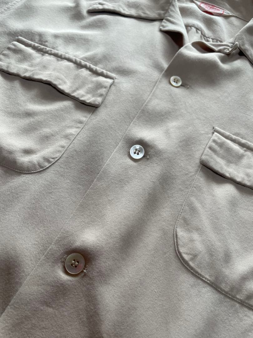 50's PILGRIM サンドベージュ レーヨンシャツ