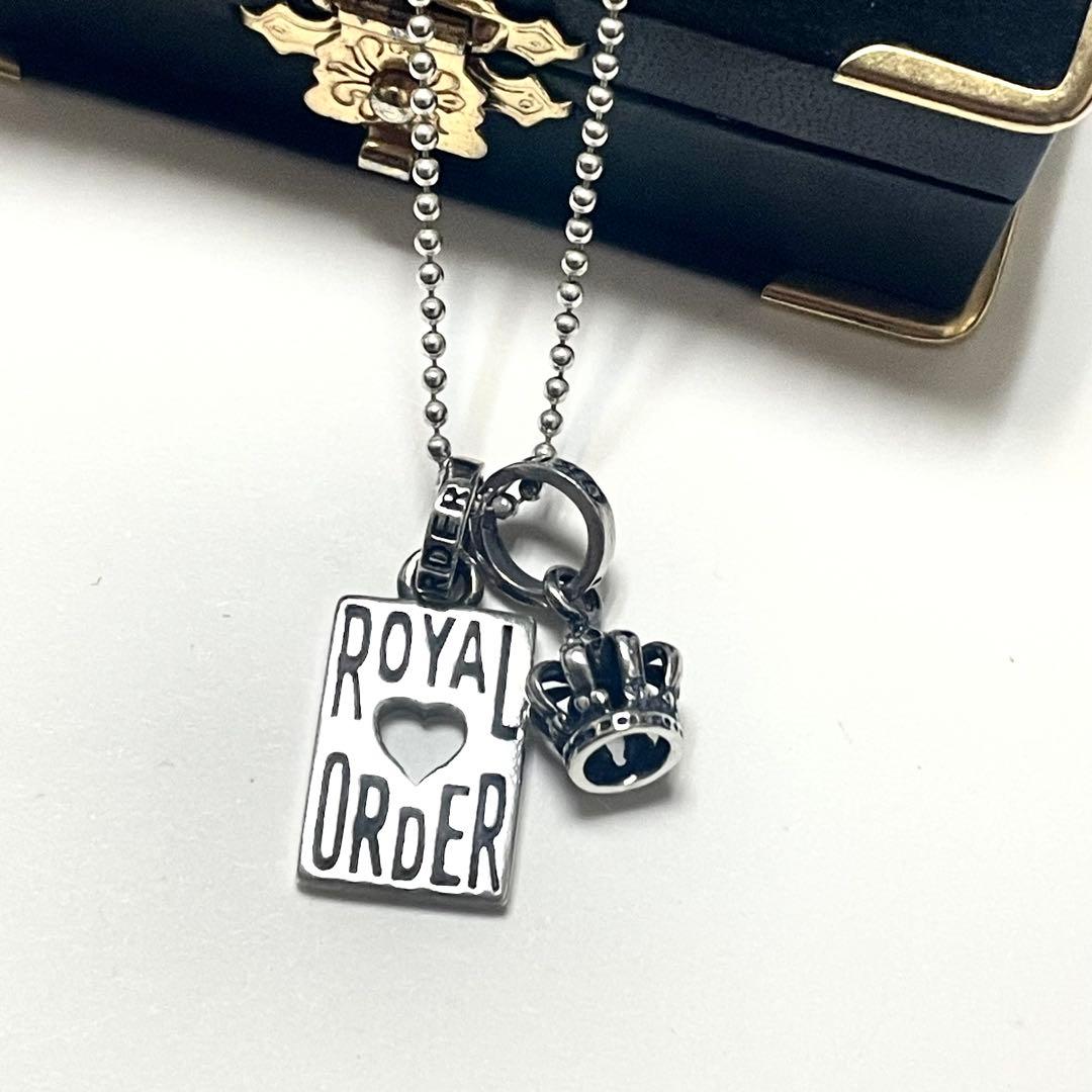 m*n様 美品！！ロイヤルオーダー クラウンとハートのネックレス セット