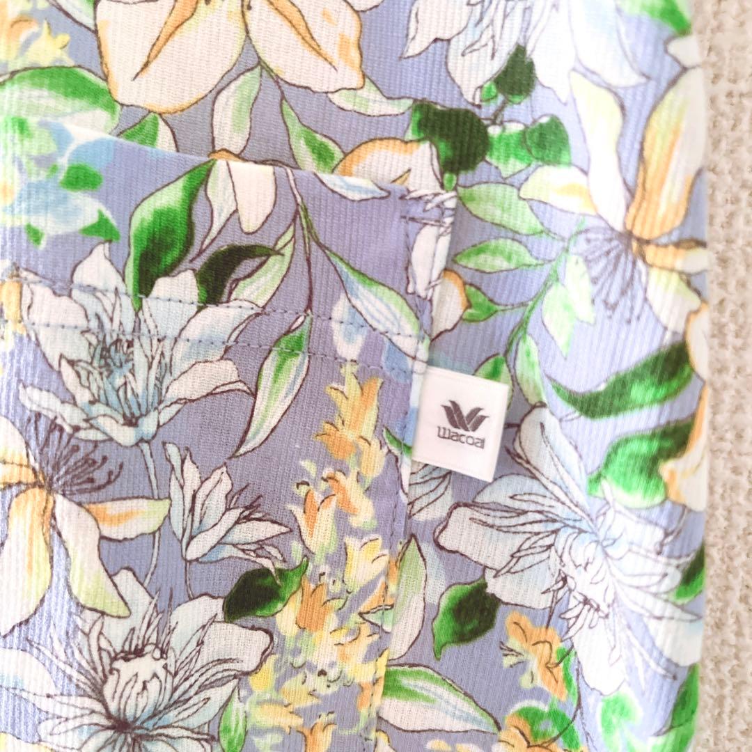 ワコール グランダー レディース 半袖 パジャマ ロングパンツ ブルー L 新品