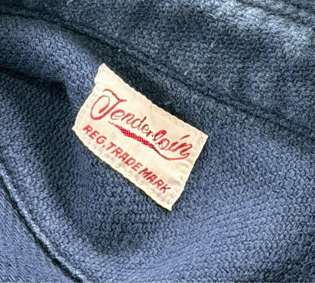 TENDEROIN テンダーロイン ヘビーコットン 長袖シャツ ネイビー M