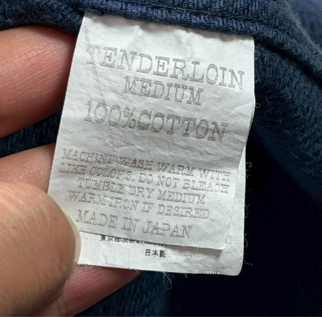 TENDEROIN テンダーロイン ヘビーコットン 長袖シャツ ネイビー M