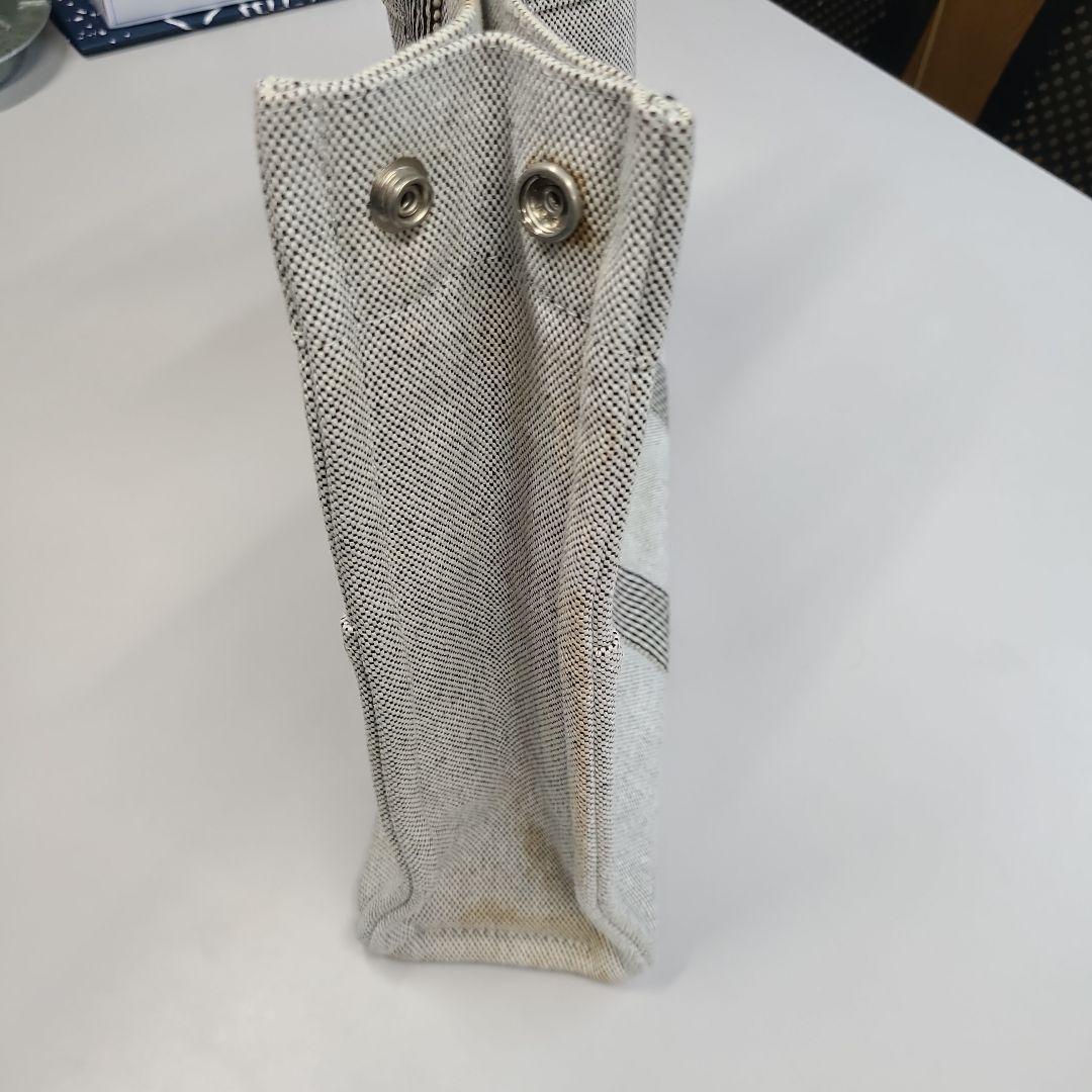 HERMES　グレー キャンバス トートバッグ 大容量